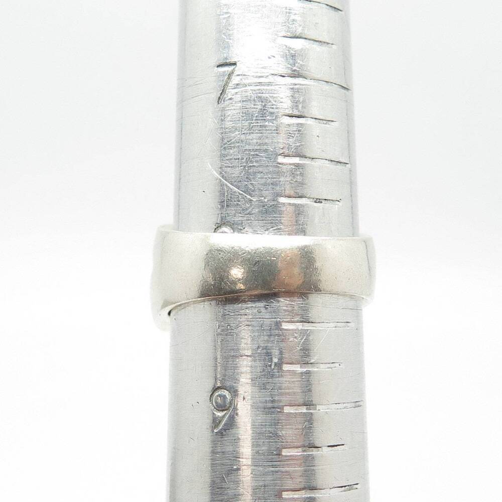 925 Sterling Silver Vintage Wide Crisscross Cocktail Ring Size 8.25 - Picture 8 of 8